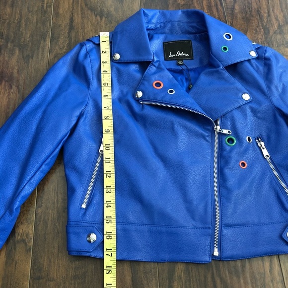 Sam Edelman Starburst Moto Jacket Royal Blue - Picture 14 of 16